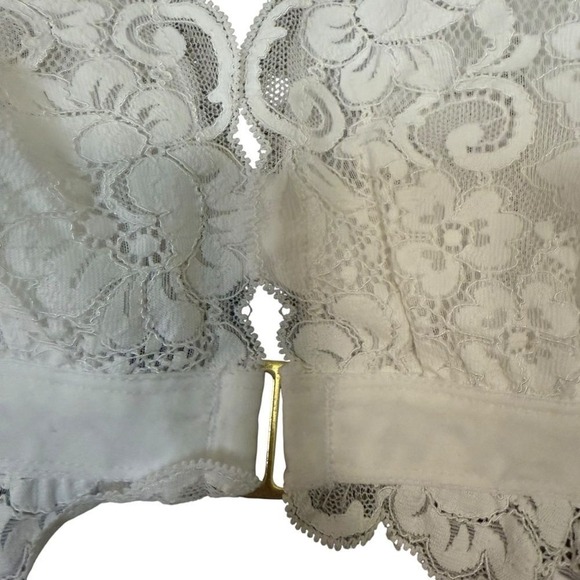 We Are HAH free people womens bra medium white lace Got Ur Back B - Picture 2 of 5